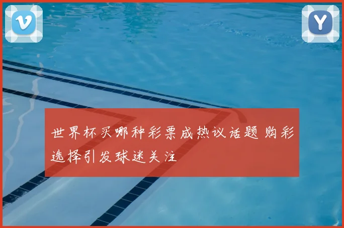 世界杯买哪种彩票成热议话题 购彩选择引发球迷关注